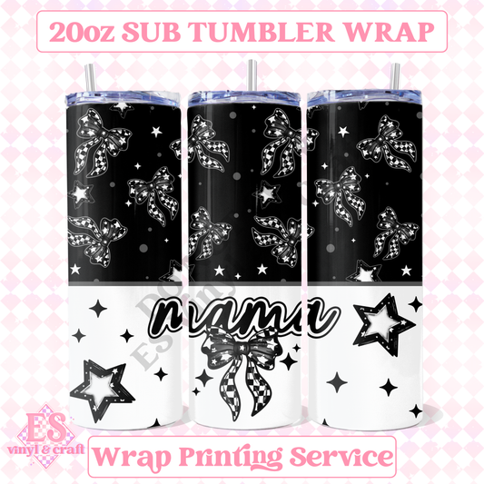 Mama Bow - Full 20oz Tumbler Sublimation Pri image 0