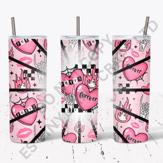 Pretty Forever - Full 20oz Tumbler Sublimation Ready To Print image 0