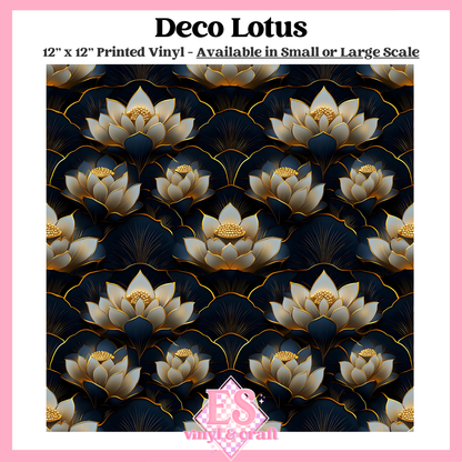Deco Lotus - Small or Large Scale Options - 12" x 12" Sheet image 0