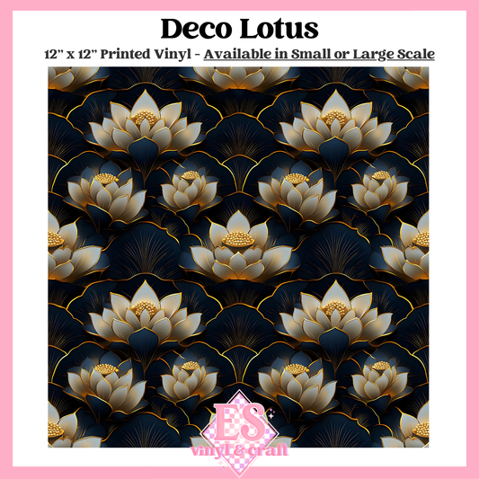Deco Lotus - Small or Large Scale Options - 12" x 12" Sheet image 0