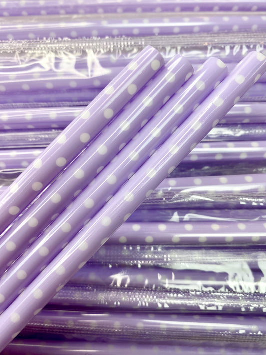 Lilac with White Dots Straw image 0