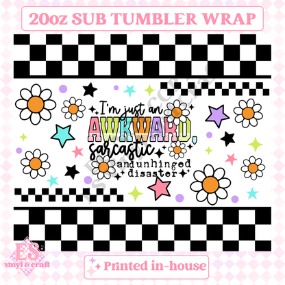 Awkward - Full 20oz Tumbler Sublimation Print image 1