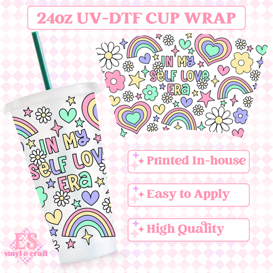 In My Self Love Era - UVDTF 24oz Cold Cup Wrap image 0