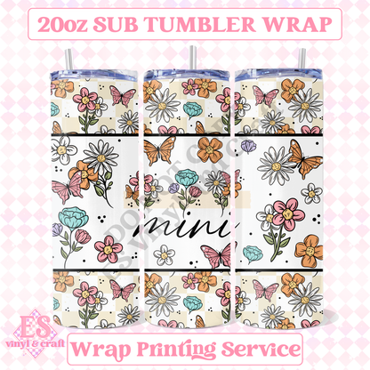 Mum, Mama or Mini - Full 20oz Tumbler Sublimation Print image 4