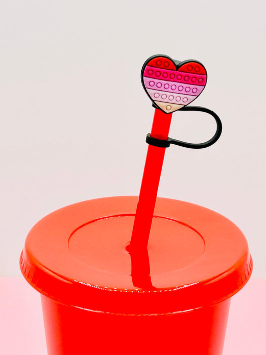 Straw Topper - Popping Heart image 0