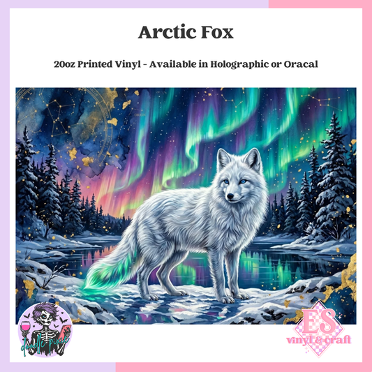 Arctic Fox - 20oz Printed Tumbler Self Adhesive Vinyl