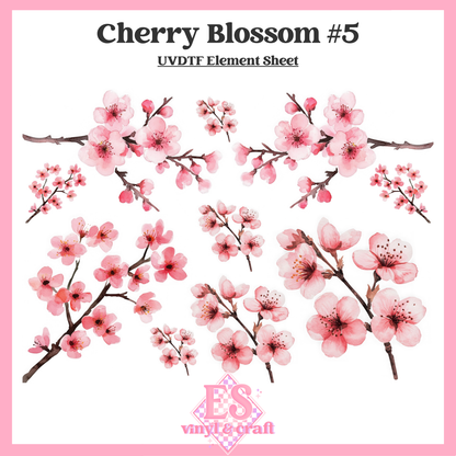 Cherry Blossoms - UVDTF (A4 Sheet) 210mm x 300mm image 2