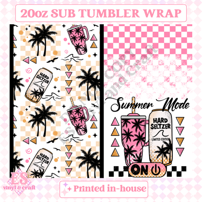 Summer Mode - Full 20oz Tumbler Sublimation Print image 1