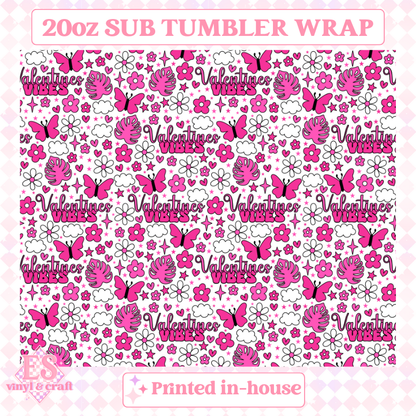 Valentine's Vibes (Seamless) - Full 20oz Tumbler Sublimation Print image 1