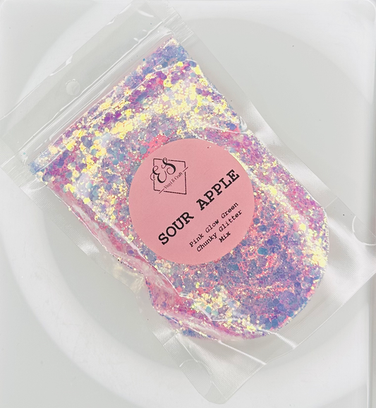 Sour Apple - Glow in the Dark Chunky Glitter Mix image 0