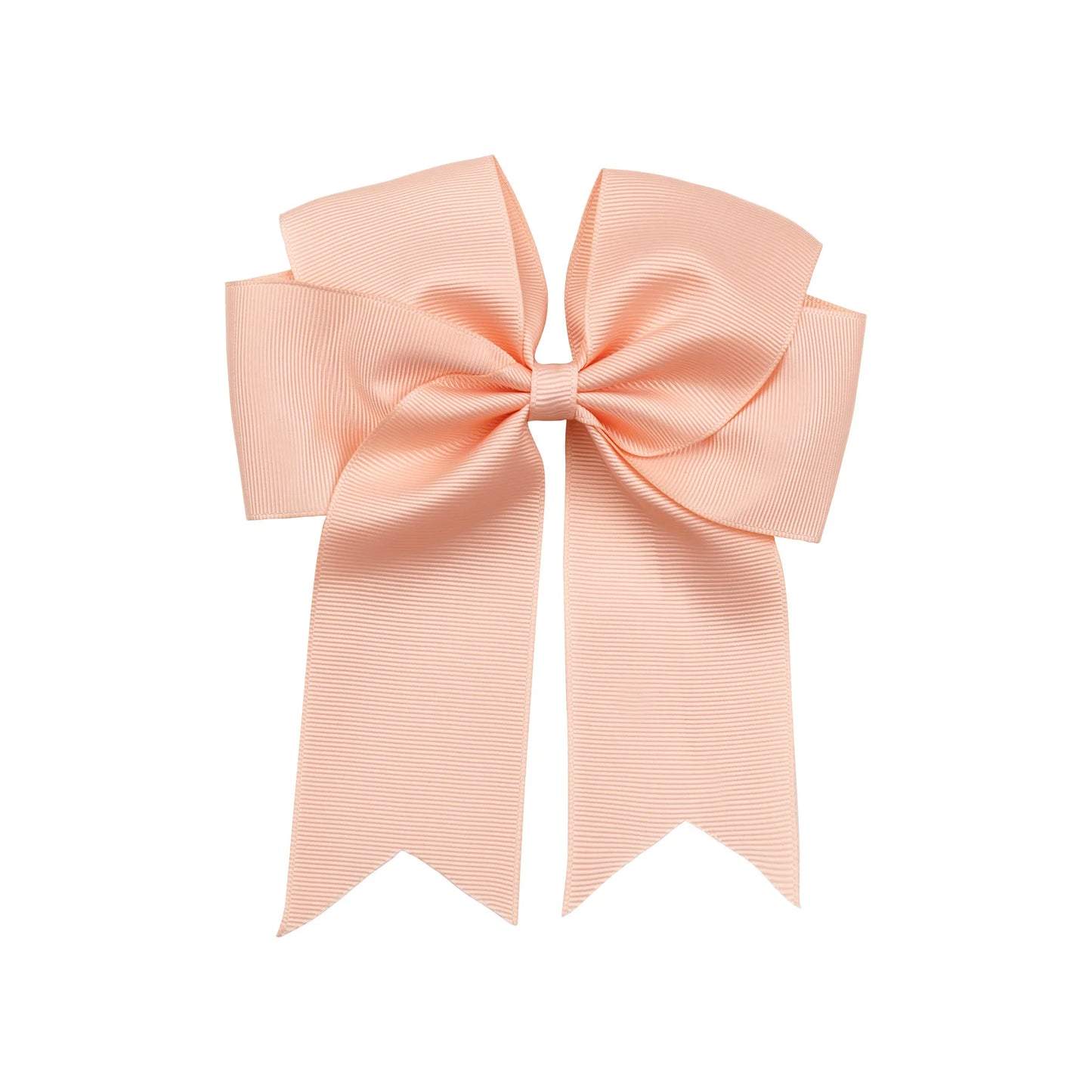 Dovetail Hair Bow Clip 6" - Peachy Pink image 0