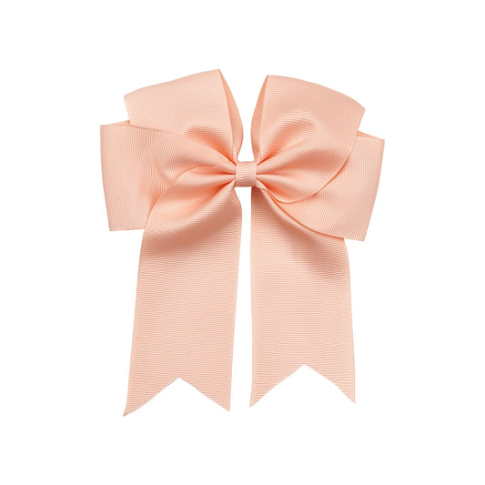 Dovetail Hair Bow Clip 6" - Peachy Pink image 0