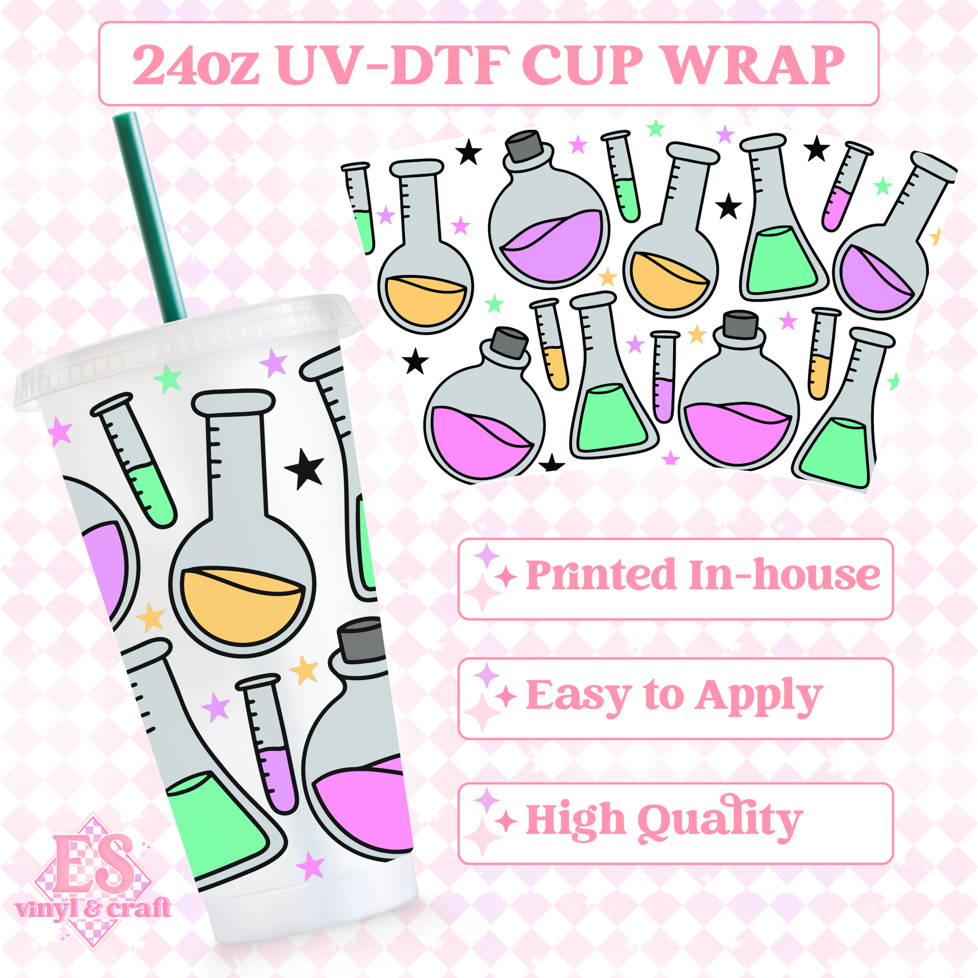 Chemistry - UVDTF 24oz Cold Cup Wrap image 0