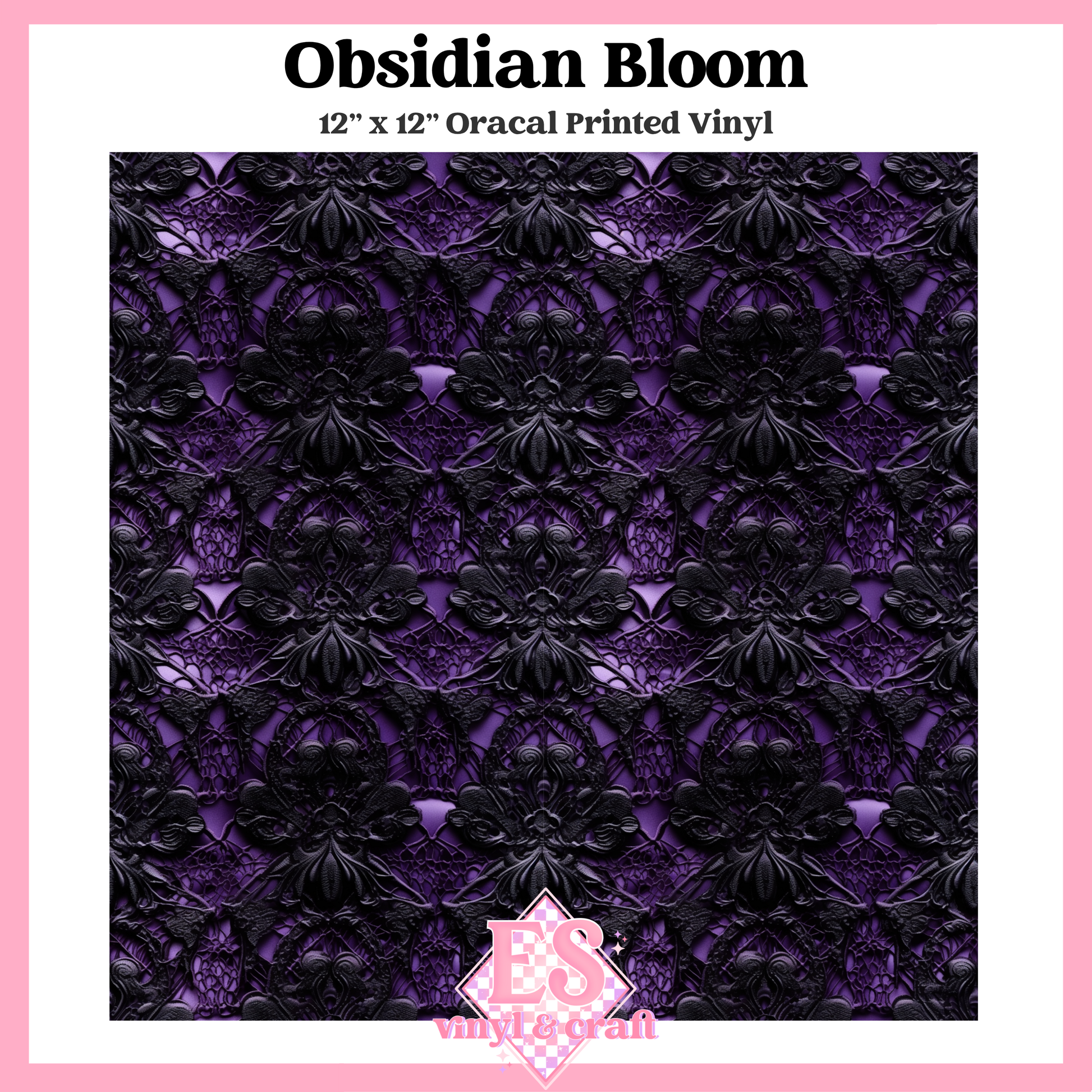 Obsidian Amethyst Collection - 12" x 12" Sheet (12 Different Designs) image 3