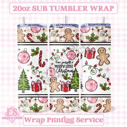 Merry Little Christmas - Full 20oz Tumbler Sublimation Print image 0