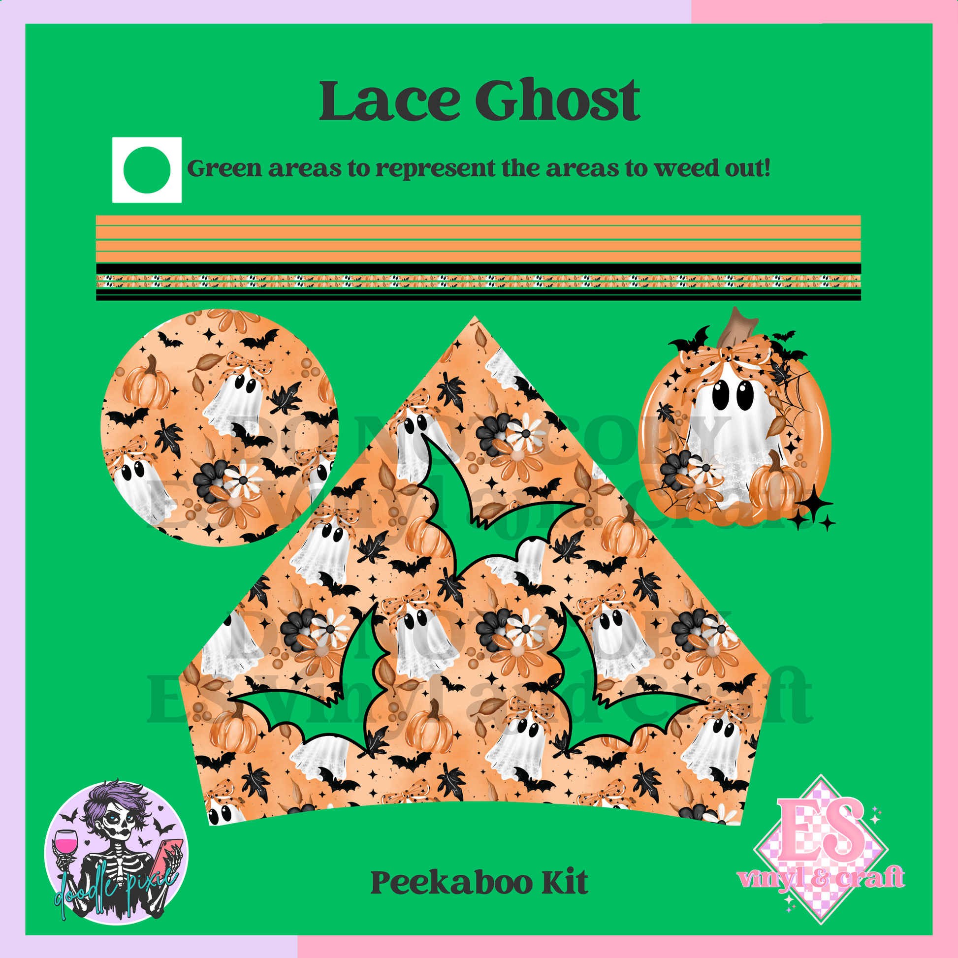 Lace Ghost - 24oz Snowglobe Wrapper Kit image 5