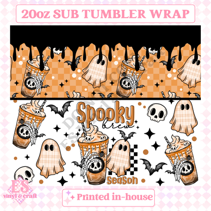 Spooky Brew - Full 20oz Tumbler Sublimation Print image 1