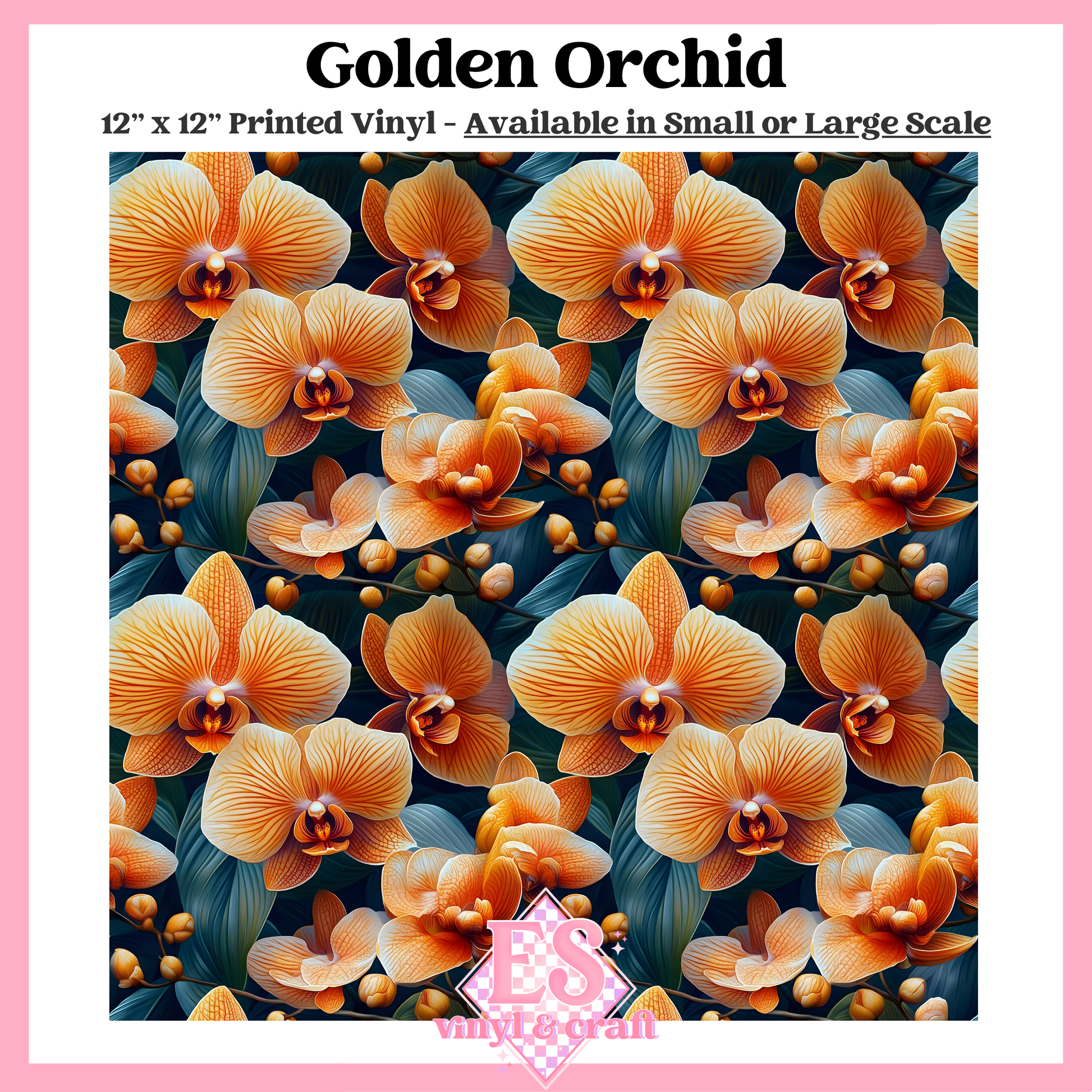 Golden Orchid - Small or Large Scale Options - 12" x 12" Sheet image 0