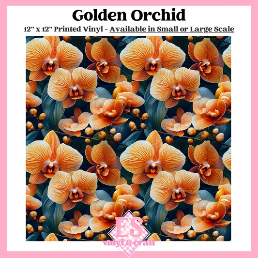 Golden Orchid - Small or Large Scale Options - 12" x 12" Sheet image 0