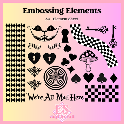 Embossing Elements - UVDTF (A4 Sheet) 21 image 1