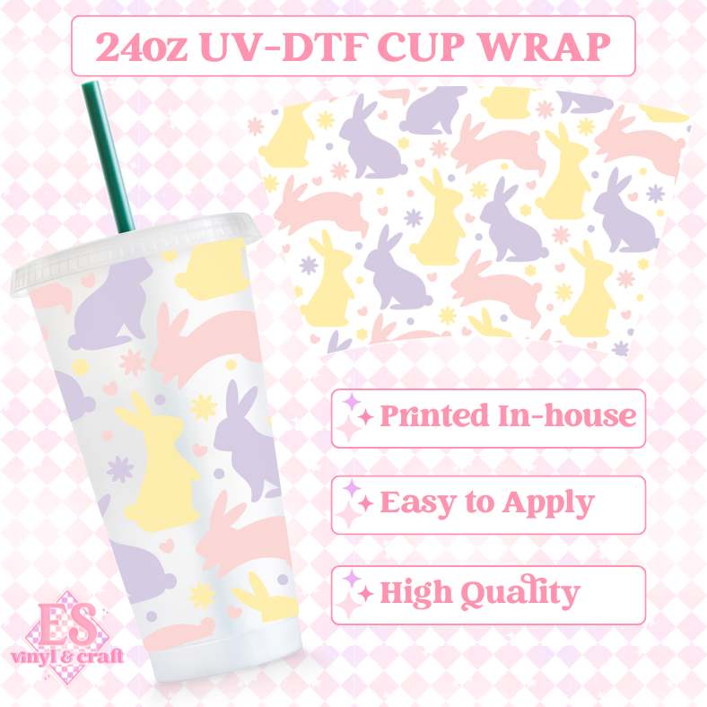 Bunnies - UVDTF 24oz Cold Cup Wrap image 0