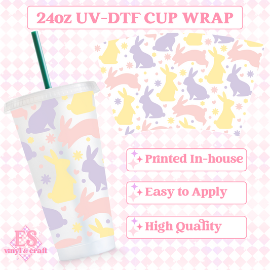 Bunnies - UVDTF 24oz Cold Cup Wrap image 0
