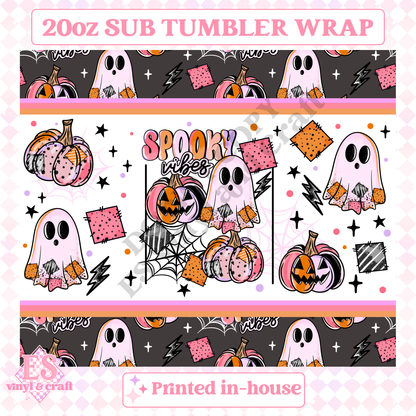 Spooky Vibes - Full 20oz Tumbler Sublimation Print image 1