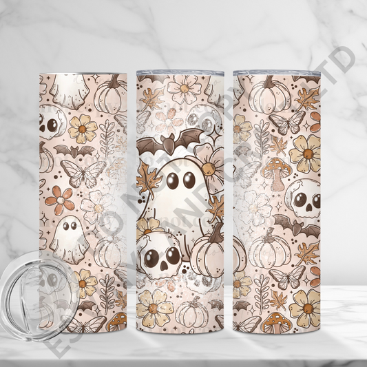 Boho Autumn Wrap - Full 20oz Tumbler Sublimation Ready To Print image 0