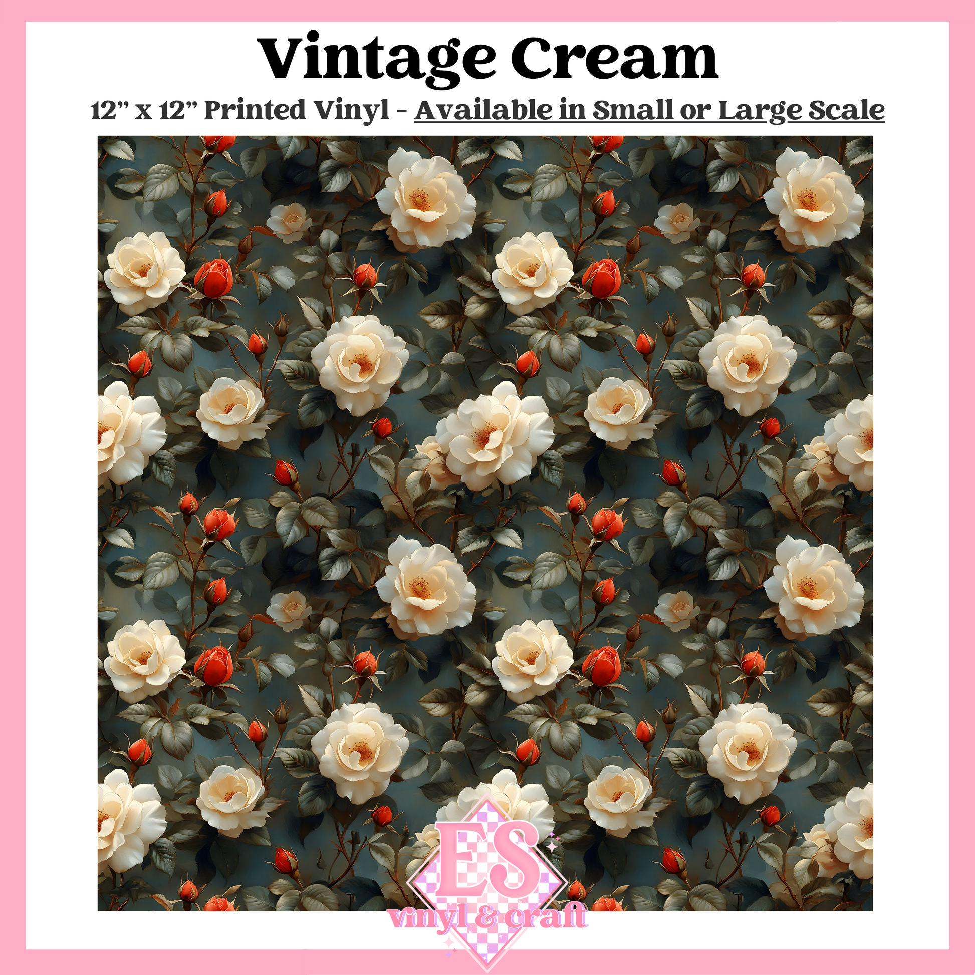 Vintage Cream - Small or Large Scale Options - 12" x 12" Sheet image 0