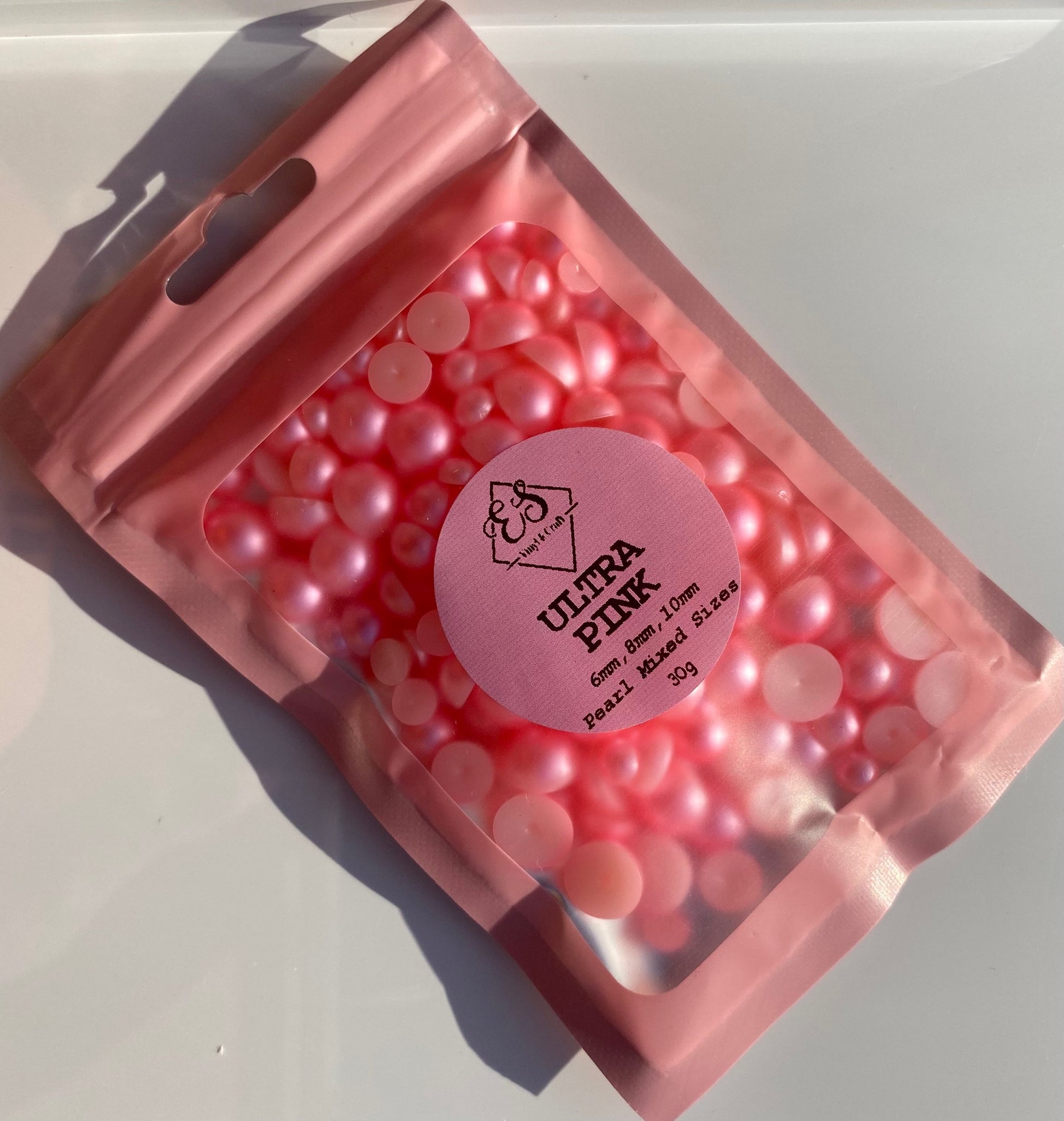 Ultra Pink - Pearl Mix 6mm, 8mm & 10mm image 1