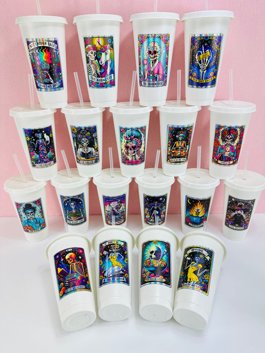 Tarot Card Decals - Teckwrap Holographic Rainbow Silver - Section 1 image 0