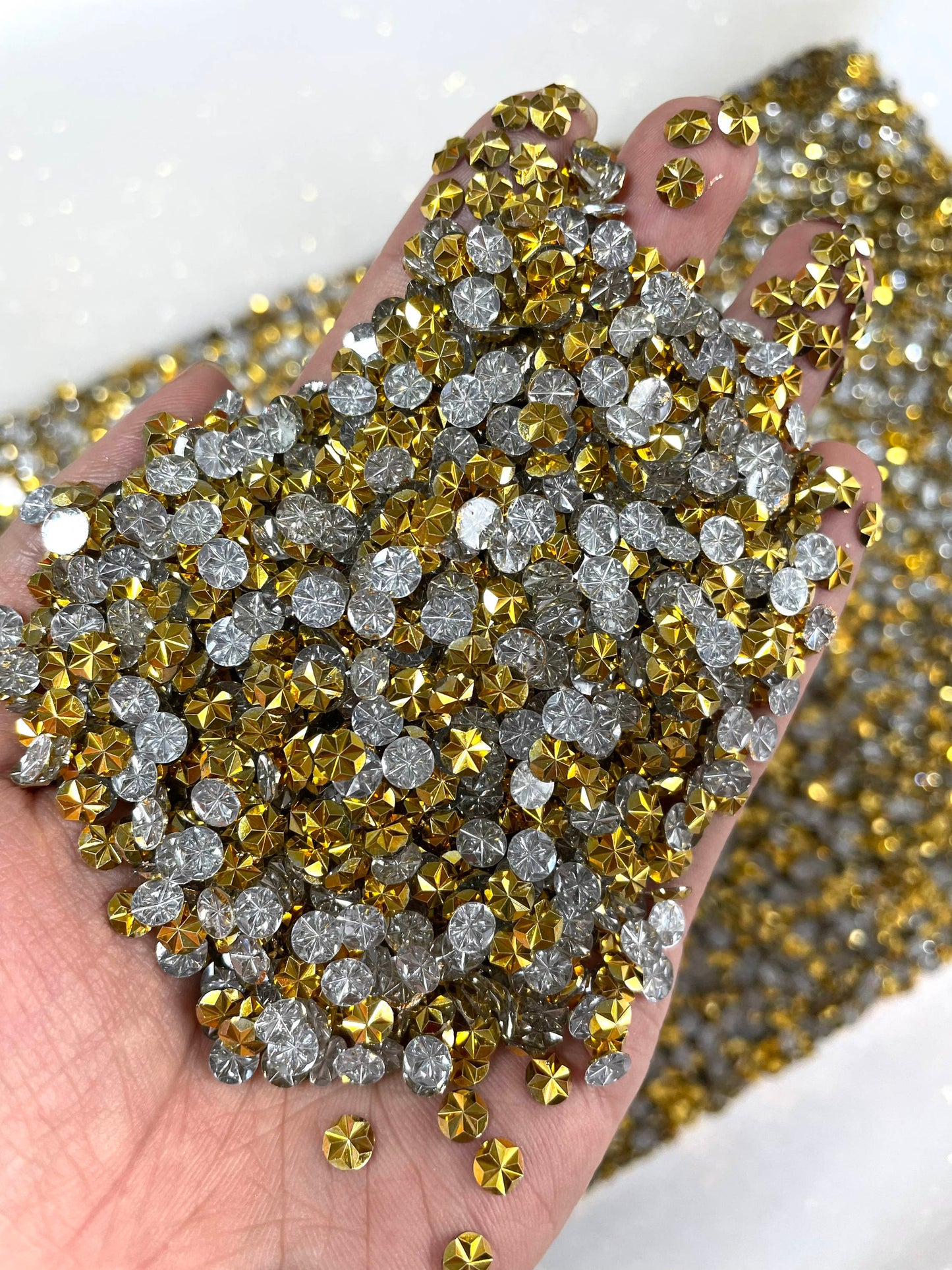 Gold AB Jelly Flower Rhinestones image 0
