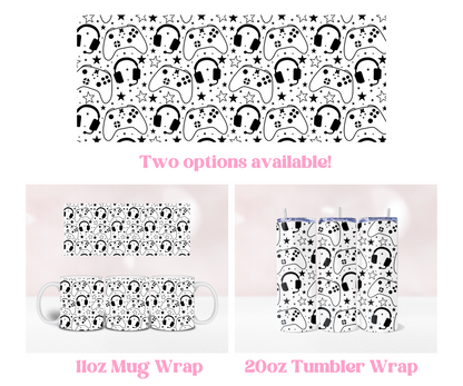 Gamer X Seamless - Pre Printed Sublimation 11oz or 20oz image 0