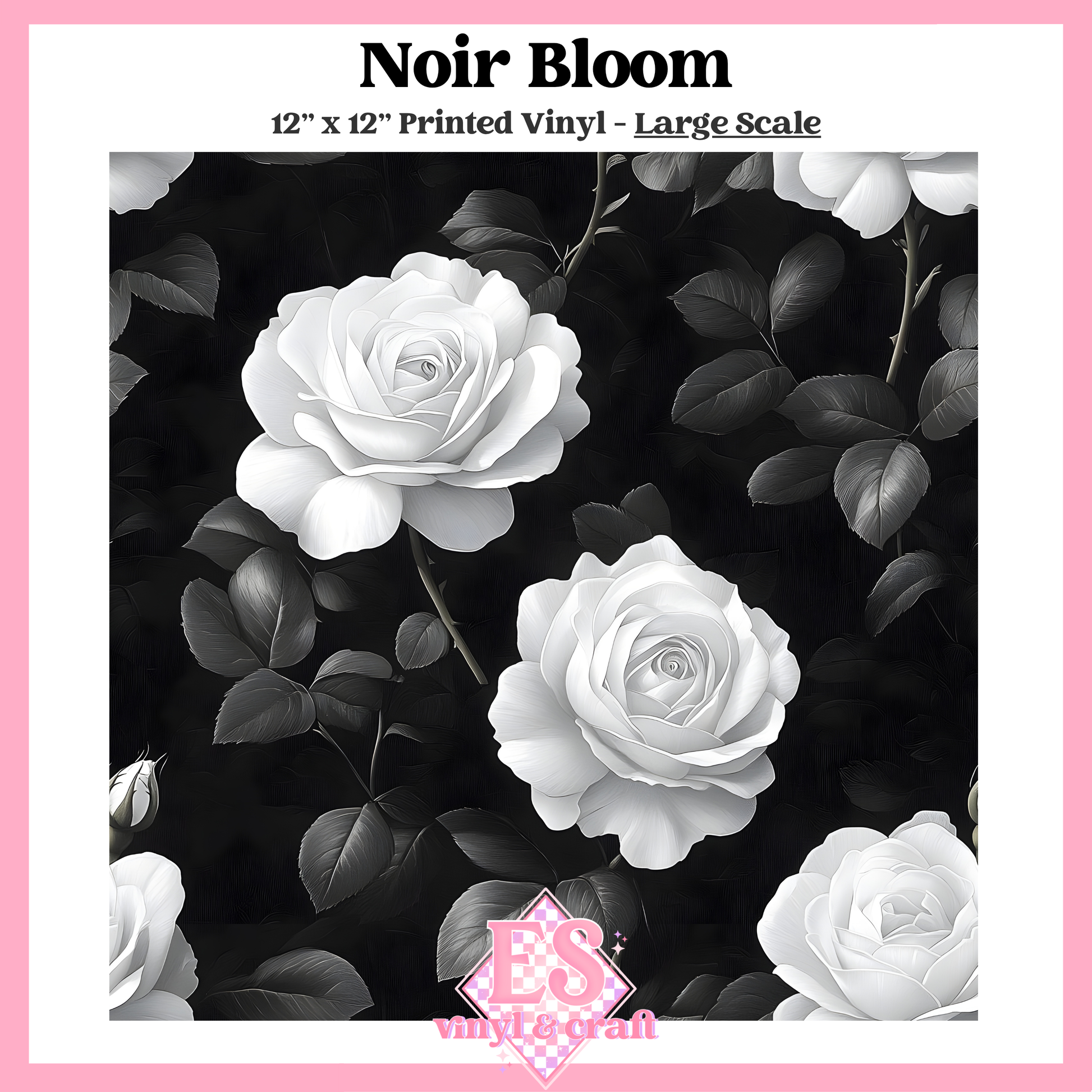 Noir Bloom - Small or Large Scale Options - 12" x 12" Sheet image 2