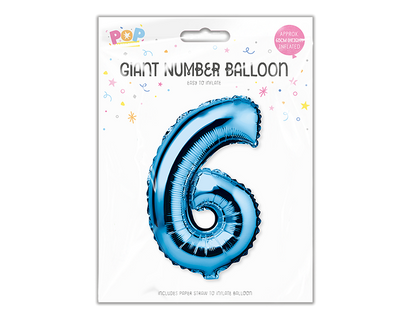 Blue Foil Number Balloon 65cm image 6