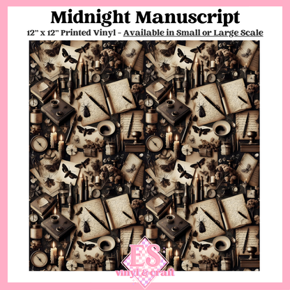 Midnight Manuscript - Small or Large Scale Options - 12" x 12" Sheet image 0