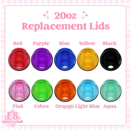 20oz Coloured Replacement Lids image 0