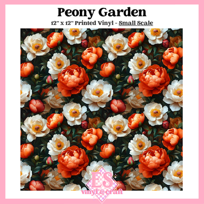 Peony Gardem - Small or Large Scale Options - 12" x 12" Sheet image 1