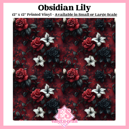 Obsidian Lily - Small or Large Scale Options - 12" x 12" Sheet image 0