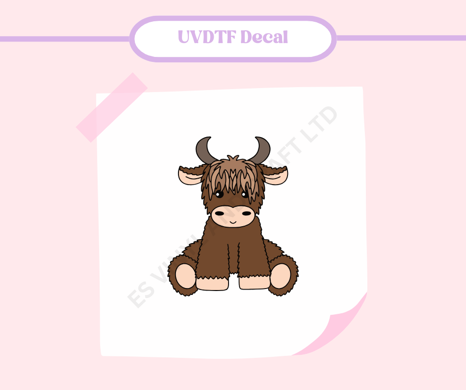 Highland Cow - UVDTF Decal image 0