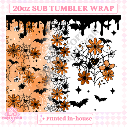 Floral Web - Full 20oz Tumbler Sublimation Print image 1