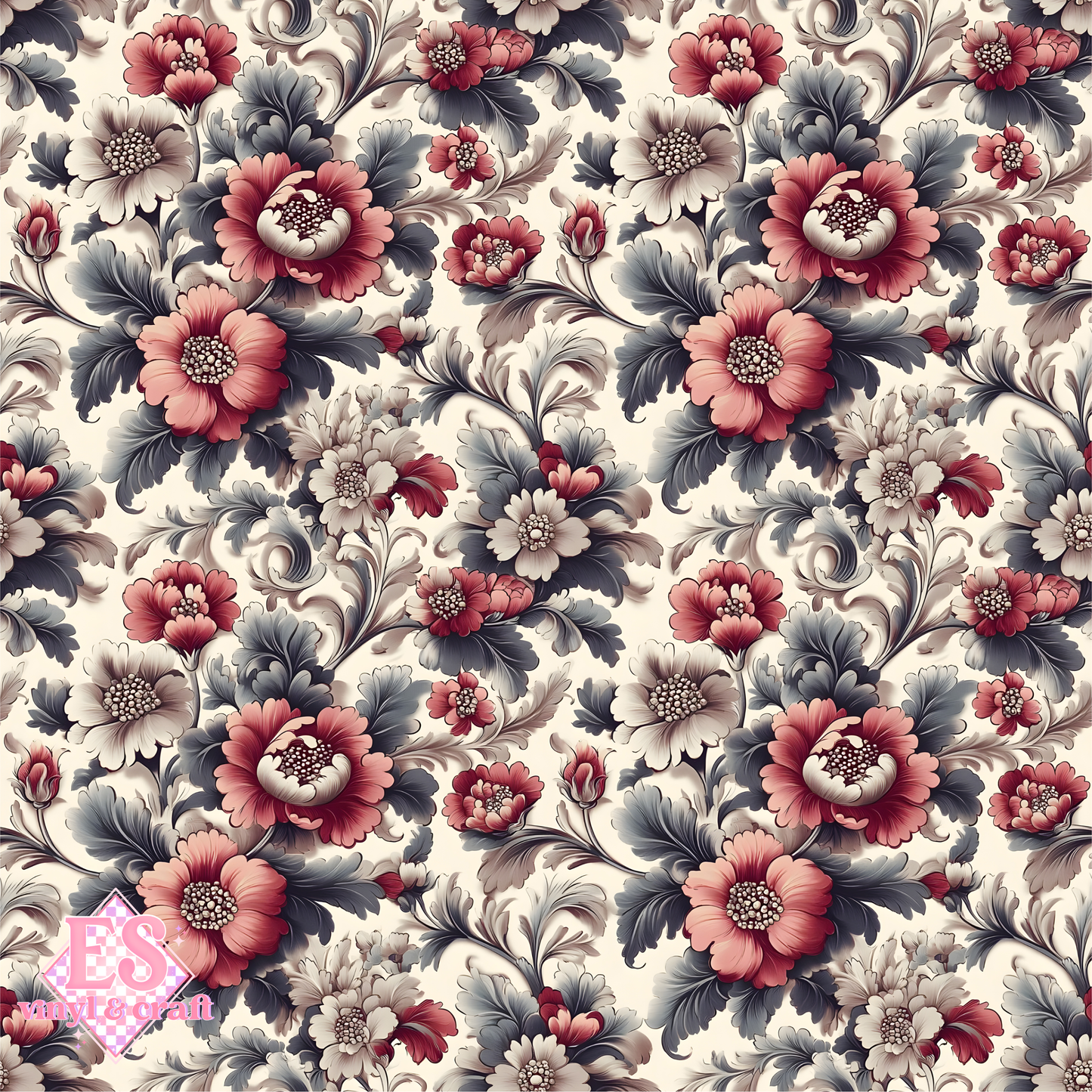 Velvet Baroque Collection SMALL Print - Section 1 - 12" x 12" Sheet image 8