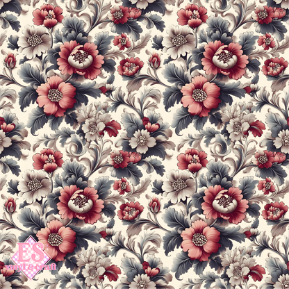 Velvet Baroque Collection SMALL Print - Section 1 - 12" x 12" Sheet image 8