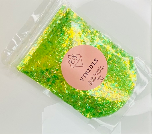 Viridis - High Sparkle Chunky Shaped Glitter Mix image 0