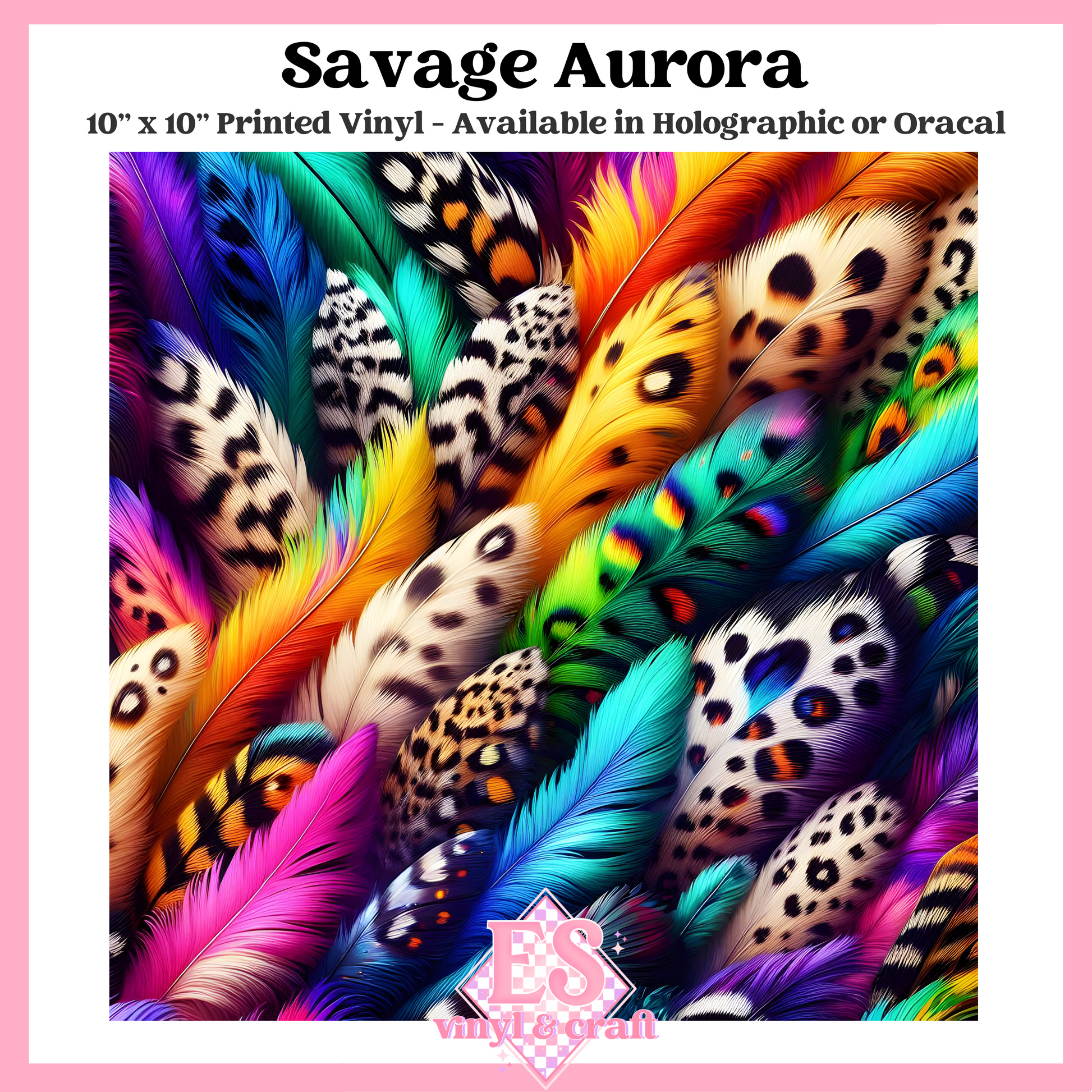 Savage Aurora - 10" x 10" Self Adhesive Vinyl (Oracal or Holo) image 0