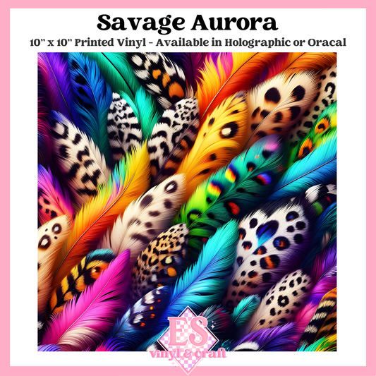 Savage Aurora - 10" x 10" Self Adhesive Vinyl (Oracal or Holo) image 0