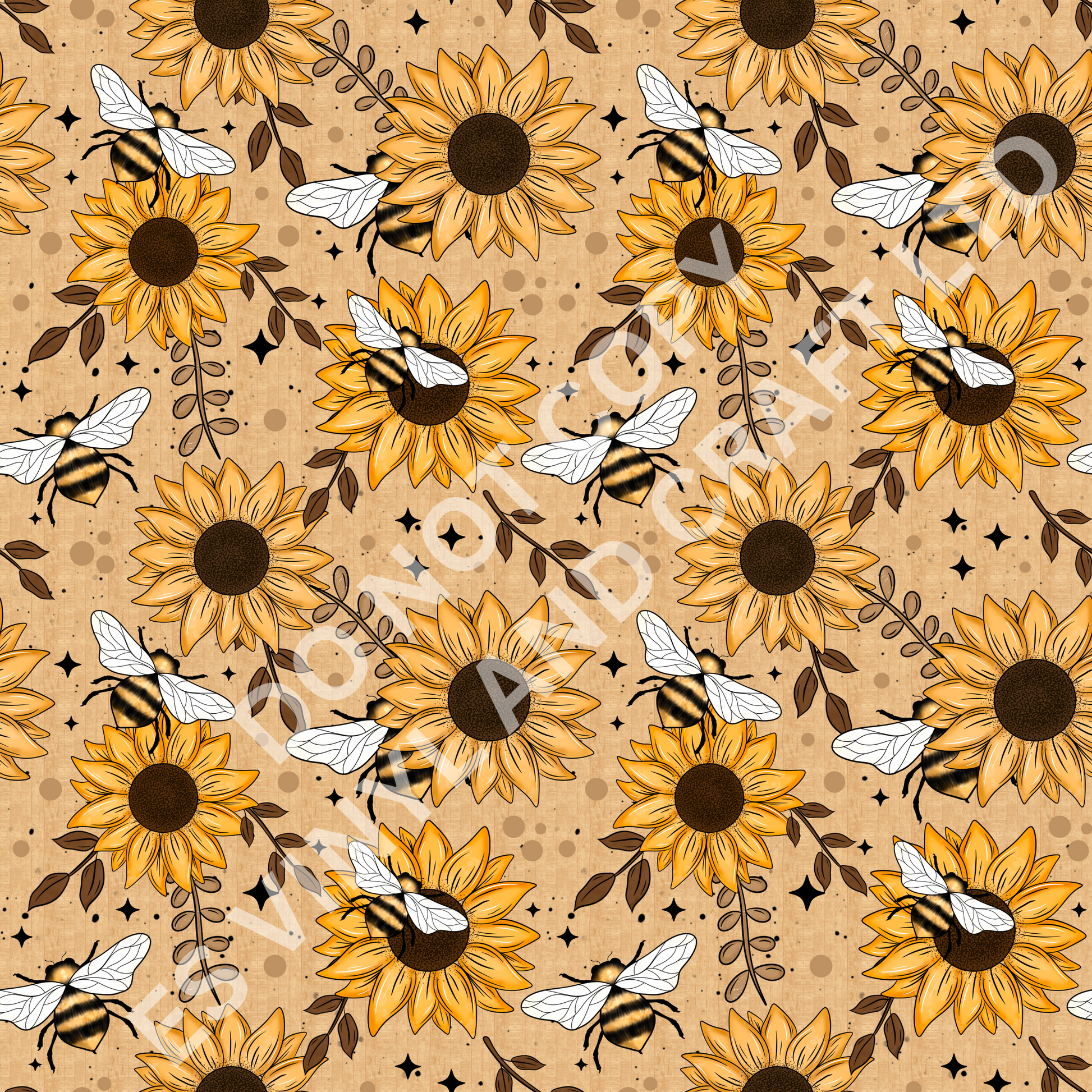 Sunflower Festival - Holographic or Normal Printed Vinyl (A4 or 12" x 12" Shee image 2