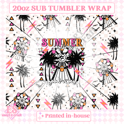Summer Festival - Full 20oz Tumbler Sublimation Print image 1