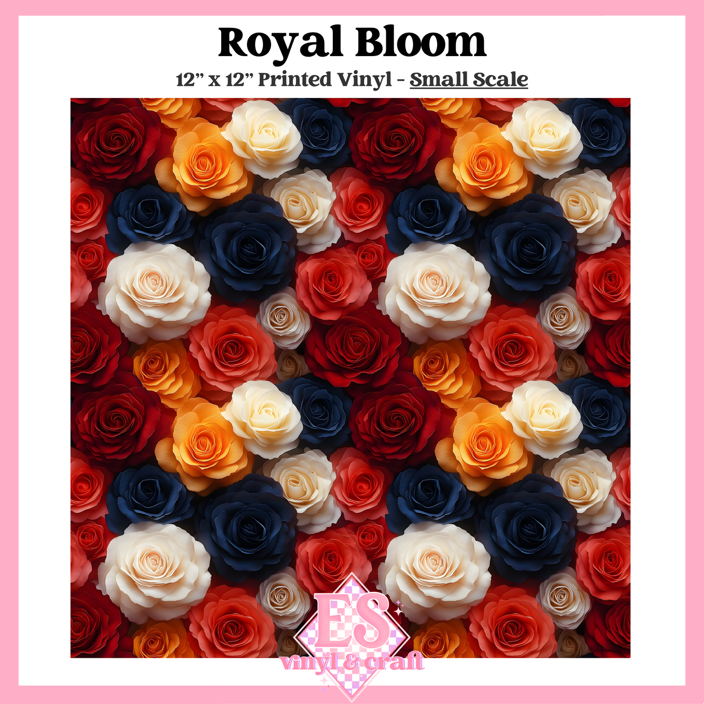 Royal Bloom - Small or Large Scale Options - 12" x 12" Sheet image 1