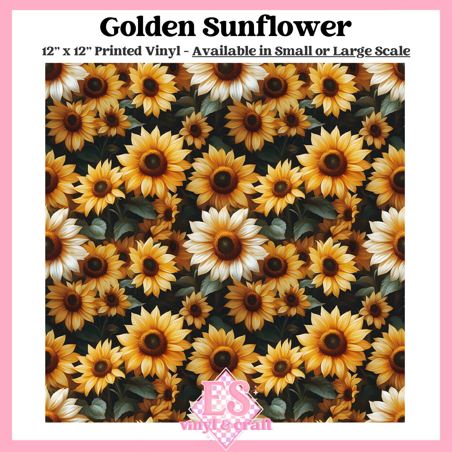 Golden Sunflower - Small or Large Scale Options - 12" x 12" Sheet image 0